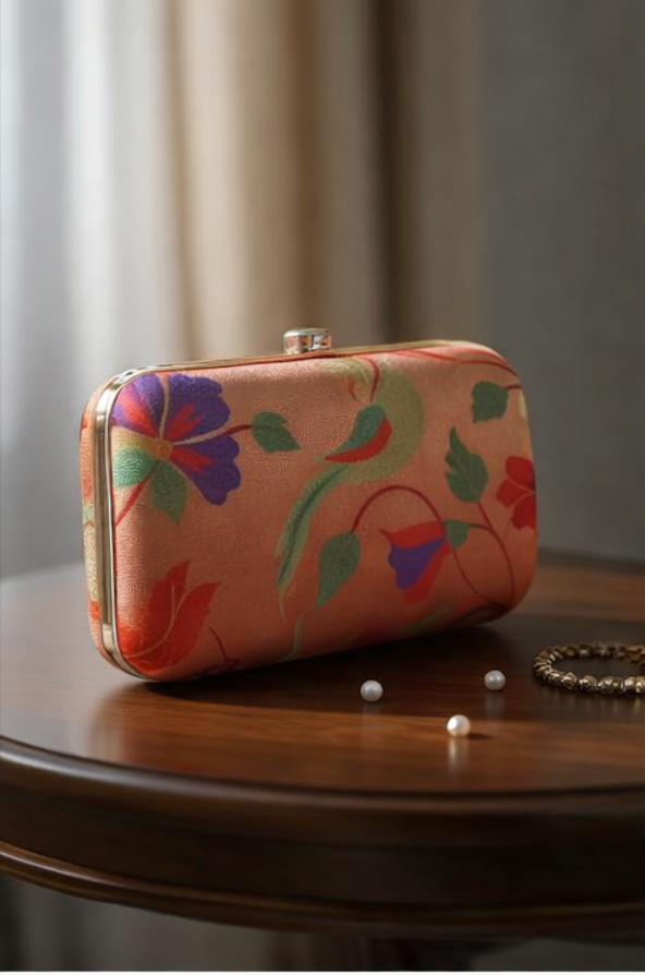 Handcrafted Floral Silk Jewellery Box – Ethnic Vanity Case