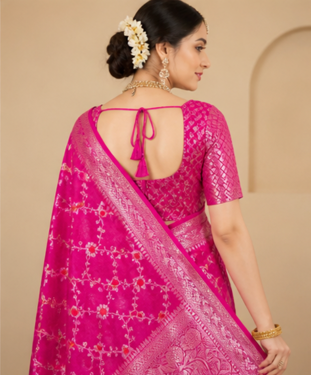 Rani Mina Banarasi Saree