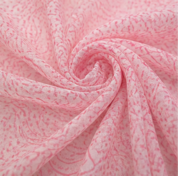 Charming Hand Block Printed Cotton Suit Set with Chiffon Dupatta (Soft Pink Floral)