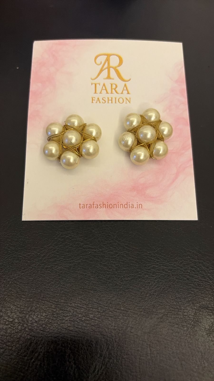 Elegant Floral Pearl Wire-Wrapped Stud Earrings