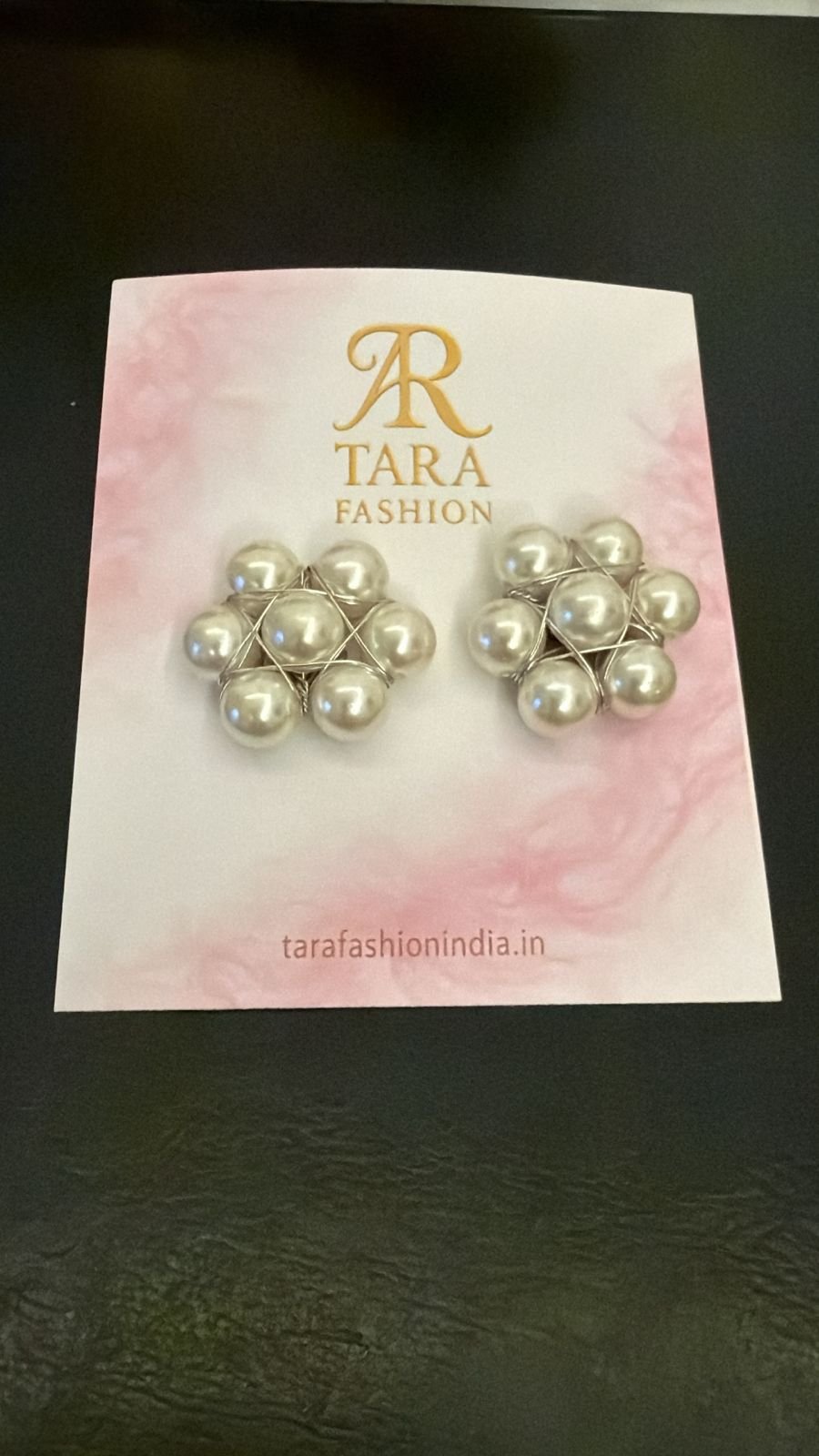 Elegant Floral Pearl Silver Wire-Wrapped Stud Earrings