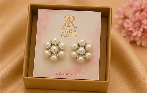 Chic Floral Pearl Wire-Wrapped Stud Earrings view 7