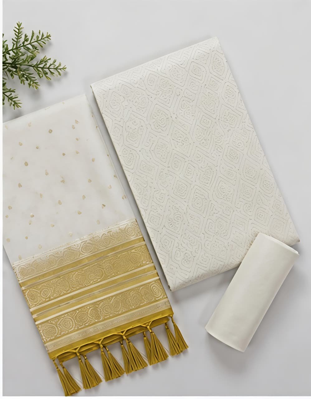Exclusive Banarasi Unsticthed suit fabric view 3
