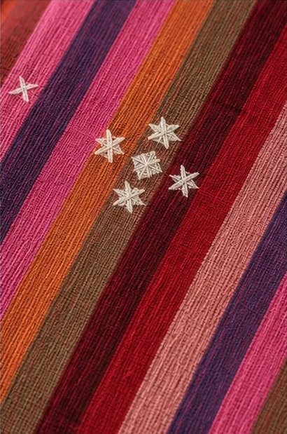 Forest Bloom Striped Cotton Dupatta view 5