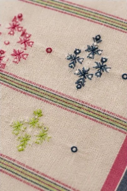 Ivory Multicolour Embroidered Cotton Dupatta view 5