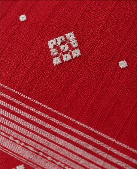 crimson-red-handwoven-cotton-dupatta view 2