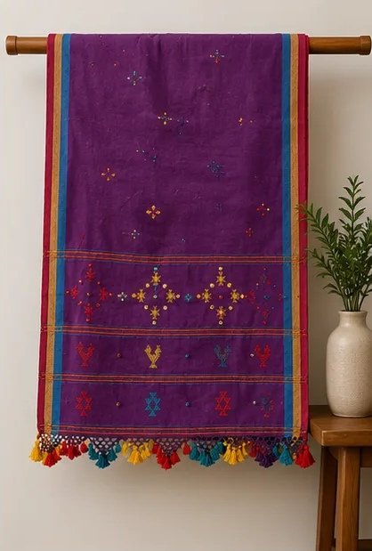 Royal Orchid Cotton Dupatta view 4