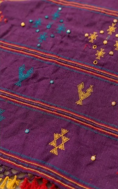 Royal Orchid Cotton Dupatta view 5