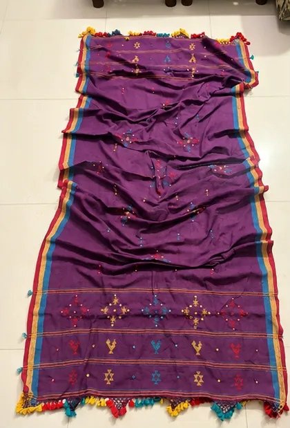 Royal Orchid Cotton Dupatta view 6