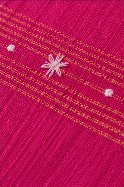 Rani Pink Handcrafted Cotton Dupatta view 2