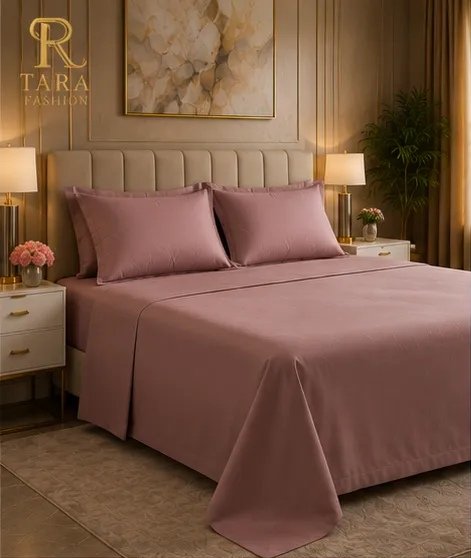 400 TC Premium Mauve/Dusty Pink Bedsheet view 5