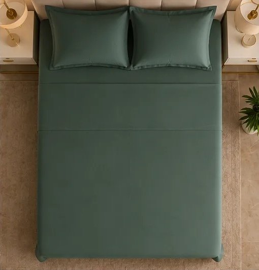 400 TC Premium Green Bedsheet view 4