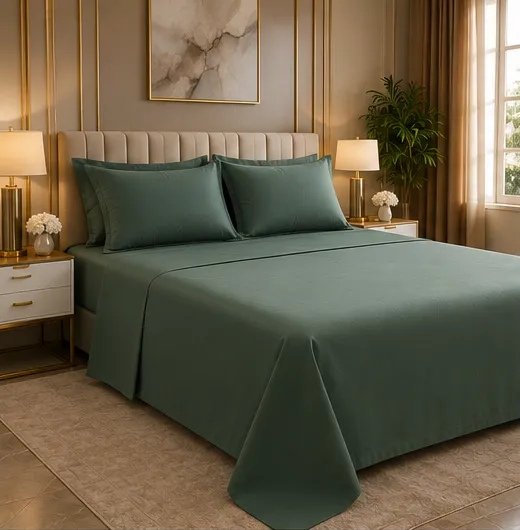 400 TC Premium Green Bedsheet view 5