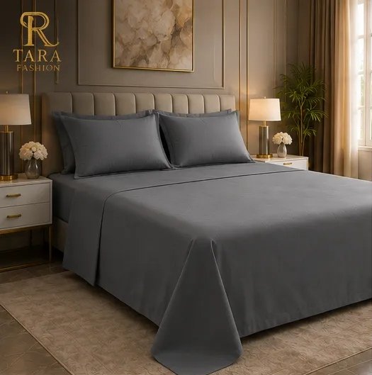 400 TC Premium Grey Bedsheet view 4