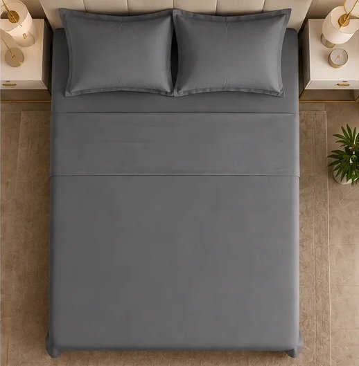 400 TC Premium Grey Bedsheet view 5