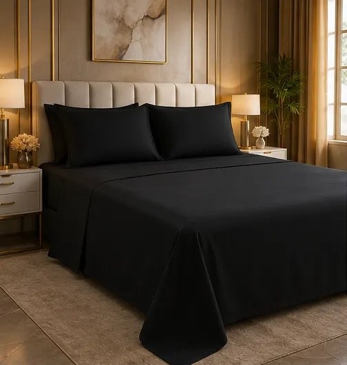 400 TC Premium Black Bedsheet view 5