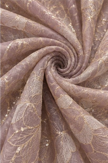 Lavender Floral Embroidered Designer Saree view 6