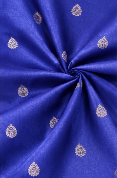 Royal Blue Paithani Silk Saree with Ganesha Pallu view 3