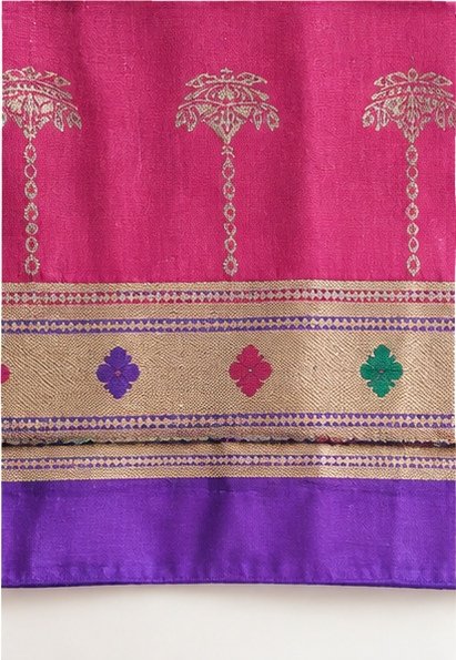 Vibrant Purple Paithani Silk Saree with Ganesha Pallu view 6