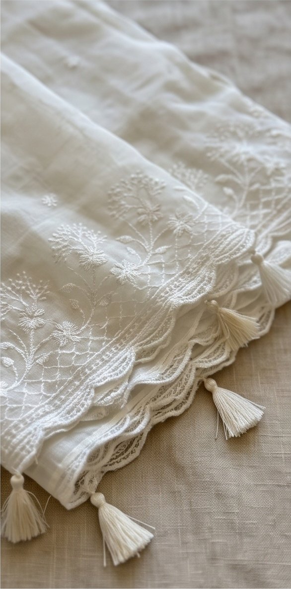 Banarasi Mul Cotton Self Embroidered Suit – Ivory C1 view 2