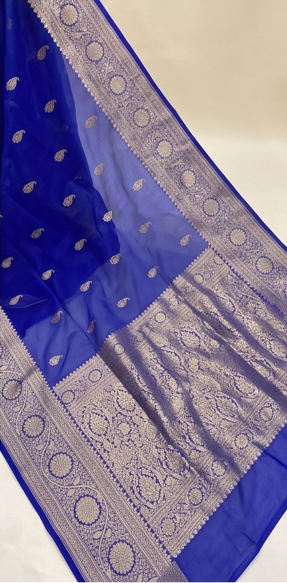 Banarasi Premium Kora Organza Silk Saree D17 view 1