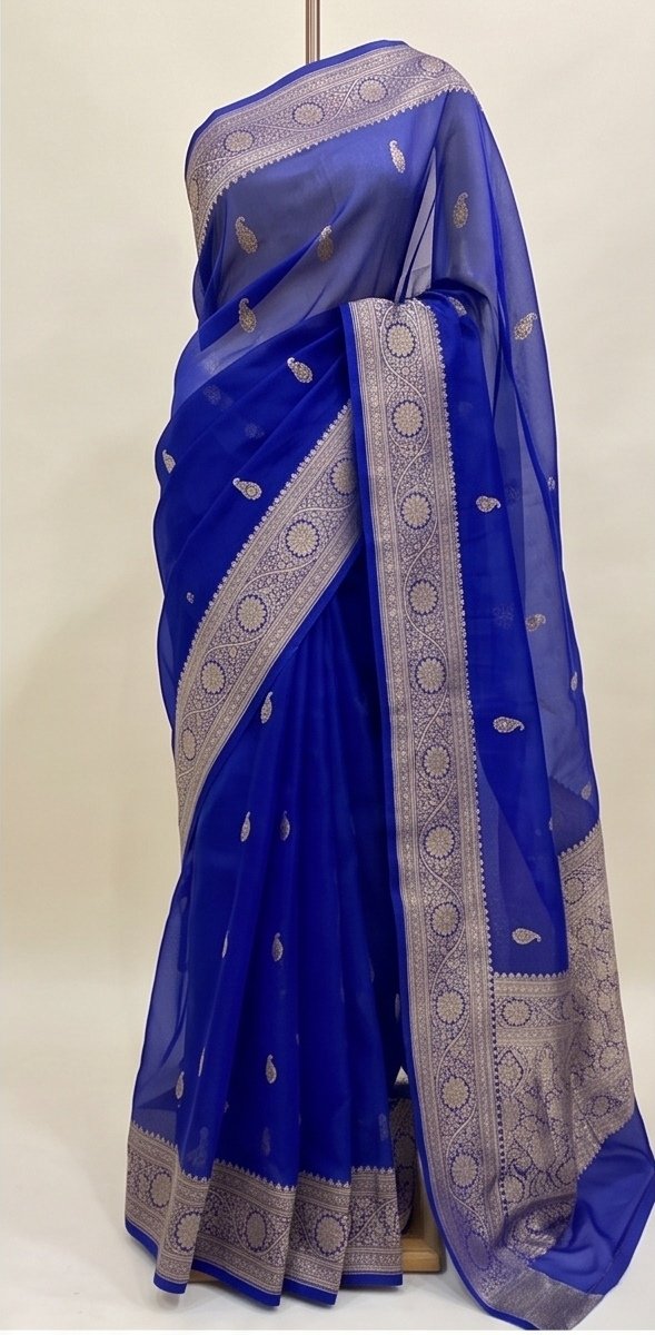 Banarasi Premium Kora Organza Silk Saree D17 view 3